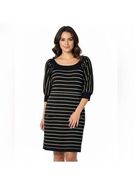 JESSICA HOWARD Acrylic Knit Sweater Dress 1/2 Sleeves Front Hip Pockets US Sz 1X